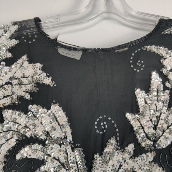 Scala Vintage-Inspired Silk-Blend Evening Dress - 2X - Embroidered Elegance - Picture 6 of 16